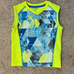 Reebok Kids Athletic Blue and Yellow Tank Top